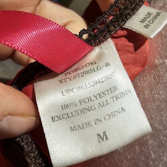 Red M Pinup Peasant Paisley Embroidered Y2K Grunge Vintage Punk Whimsgoth Top - Picture 6 of 14